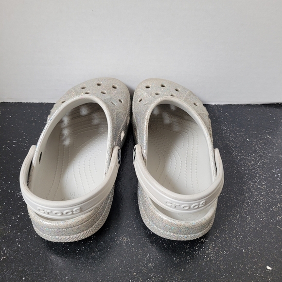 Crocs Silver Glitter Clogs - Picture 4 of 8